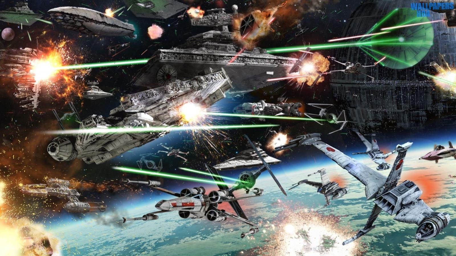 1600x900 Star Wars Space Battle Wallpaper Wars Battle Poster HD Wallpaper