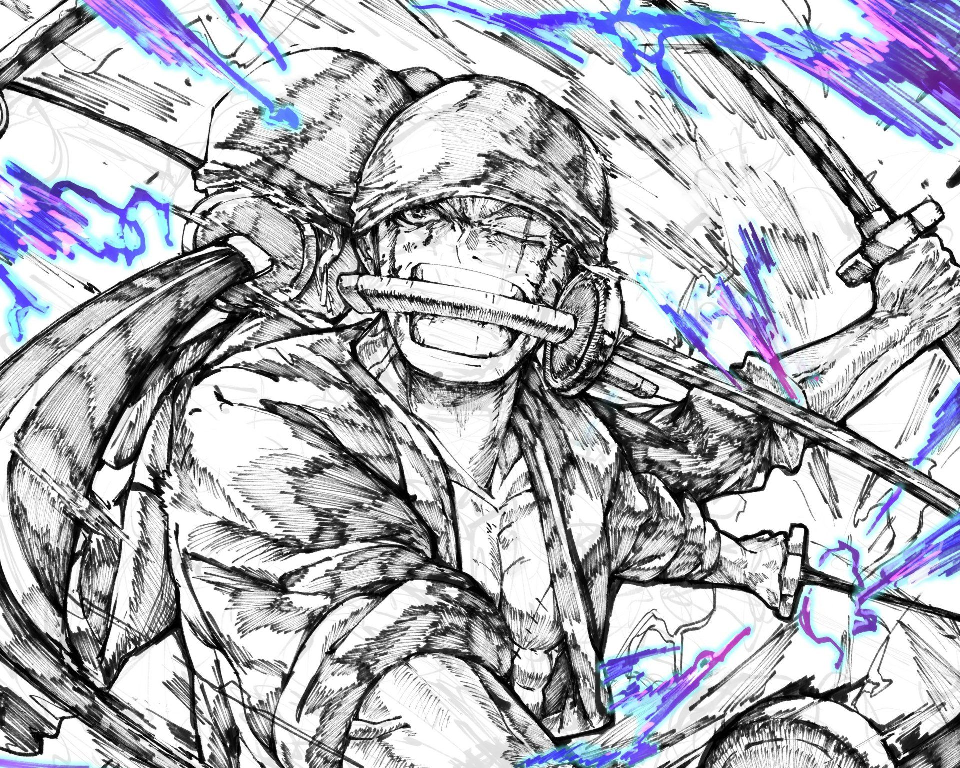 1920x1535 Epic HD Roronoa Zoro. One Piece Anime Warrior Wallpaper by さとし【SATOSHI】x2312