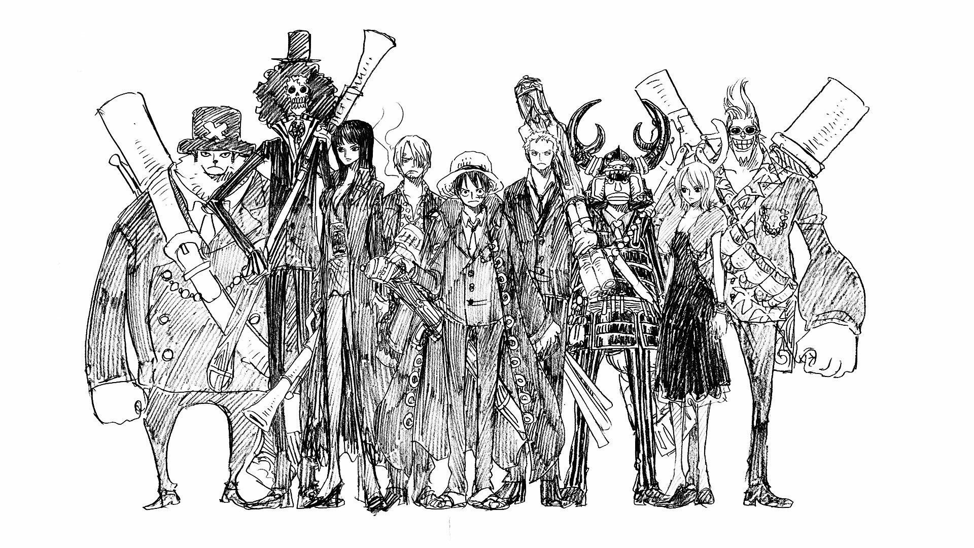 1920x1080 One Piece Legends United: HD Crew Art Featuring Luffy, Zoro, Usopp & Morex1080
