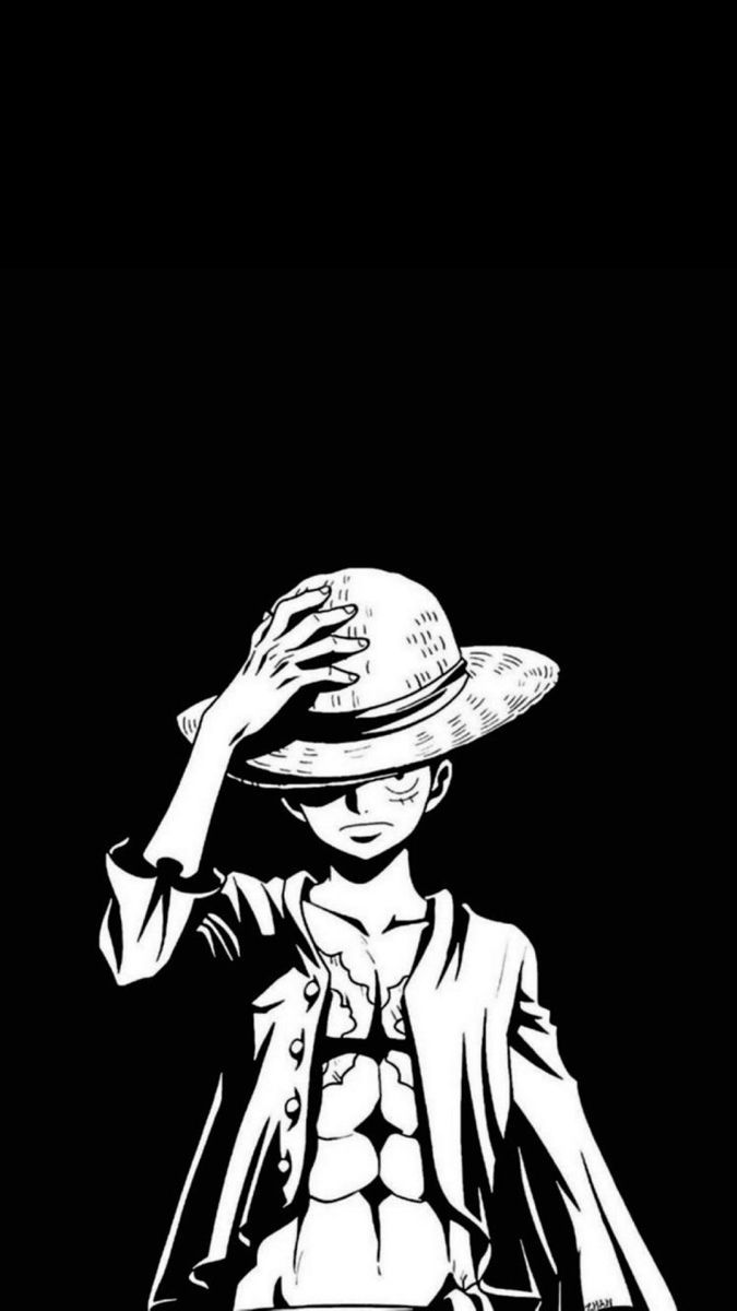 675x1200 Monkey d luffy black and white wallpaper. One piece anime black and white, Cool anime wallpaper, One piece wallpaper iphone