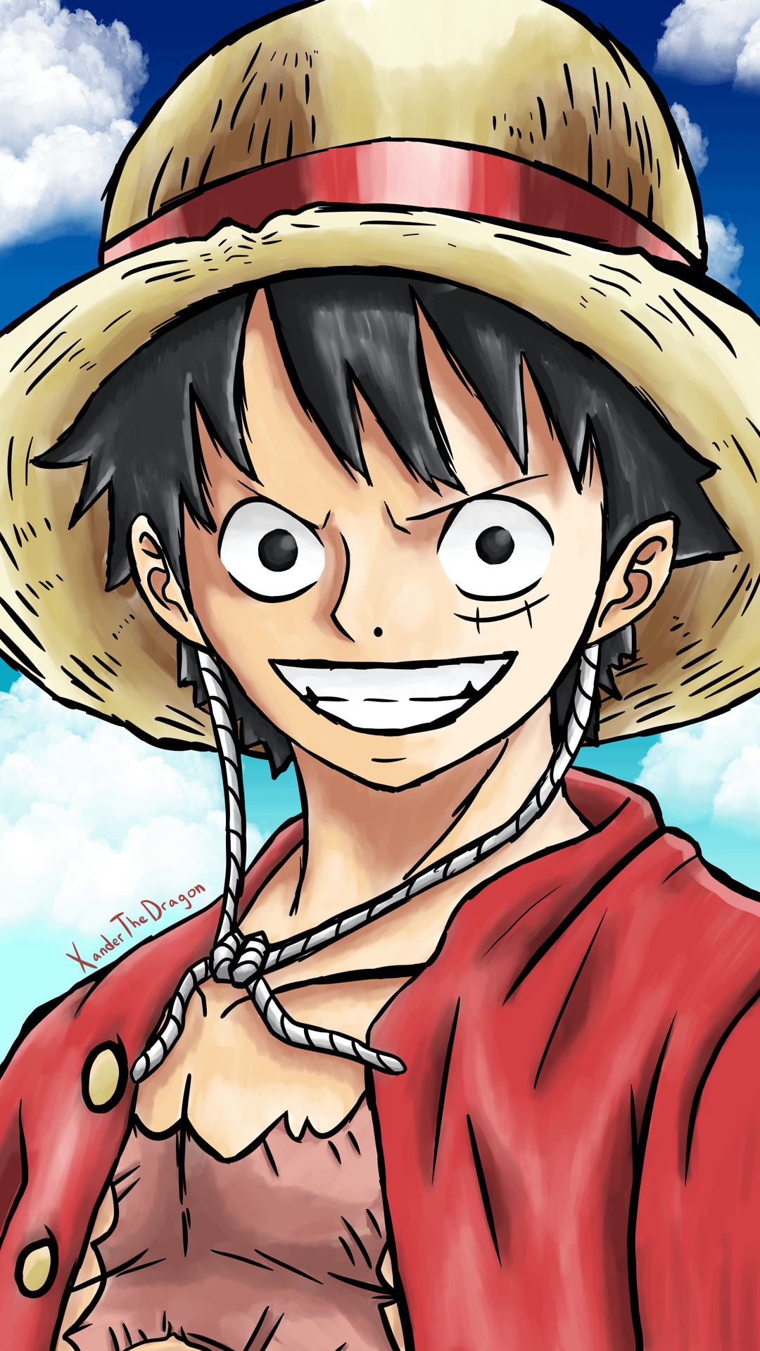 1080x1920 Luffy (New World) Color And Ink Pen [Art Drawn Colored Be Me]