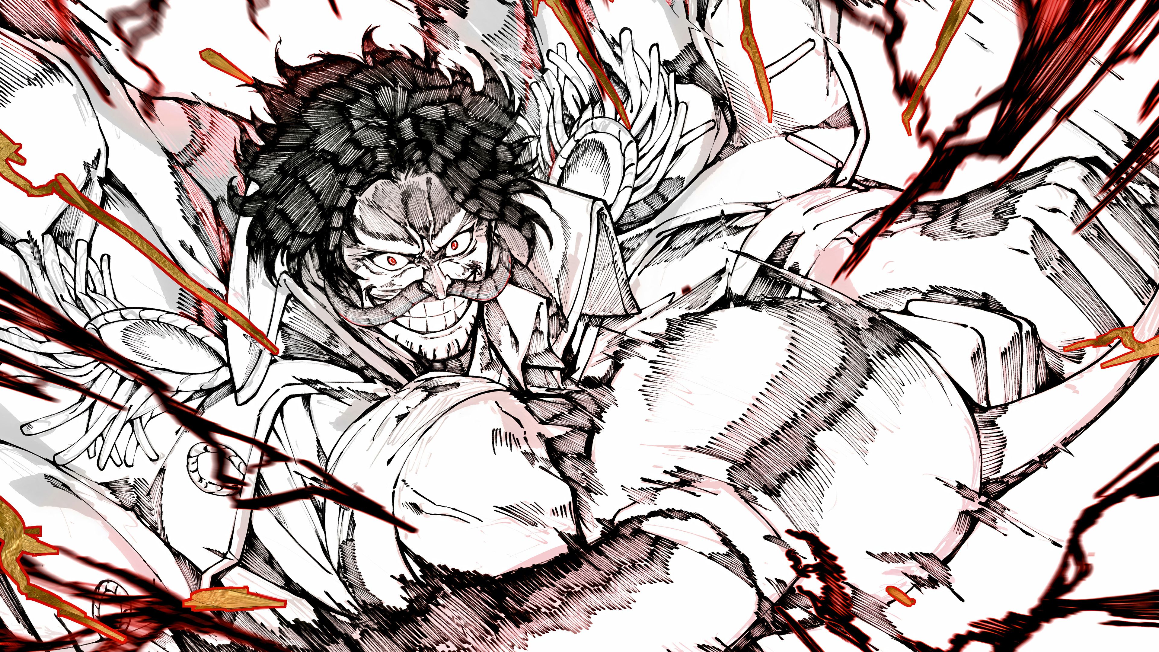 3840x2160 Gol D. Roger One Piece Drawing Wallpaper 4K HD PC h