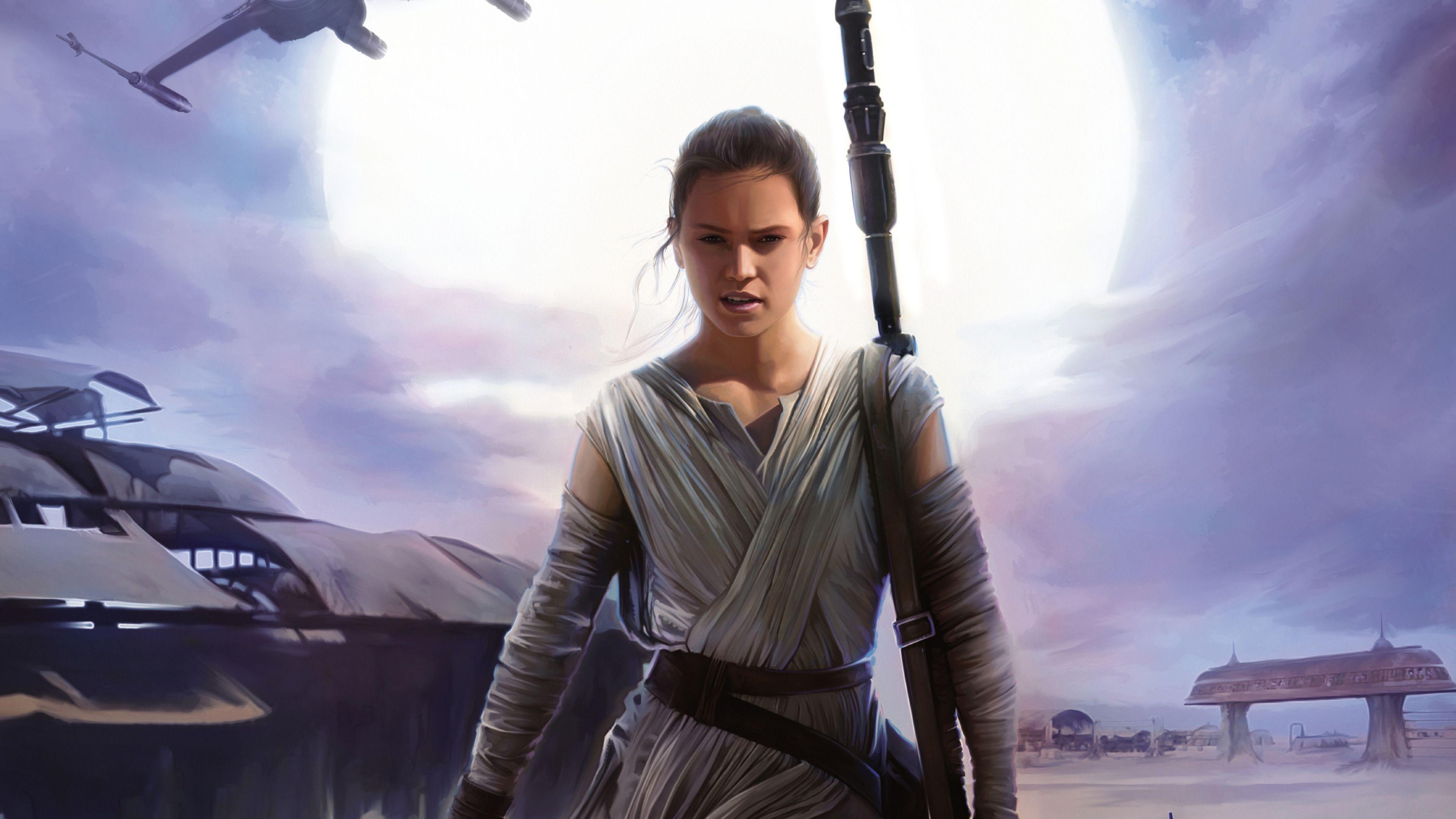3840x2160 Rey Jakku Background .
