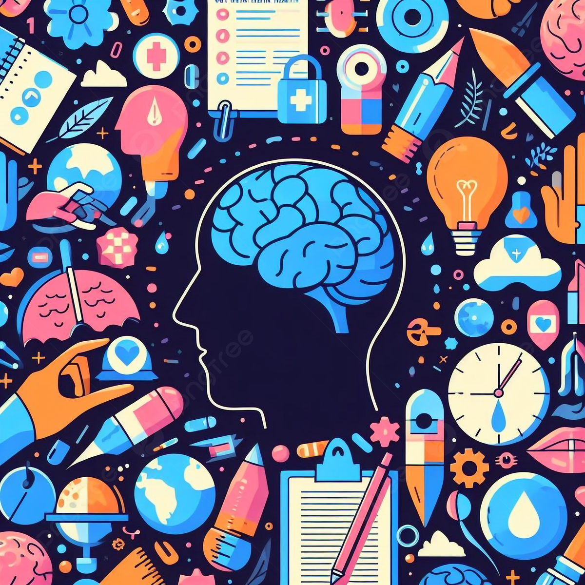 1200x1200 Mind And Mental Health Illustration, Mental Health, Mind, Individual Background Image And Wallpaper for Free Download