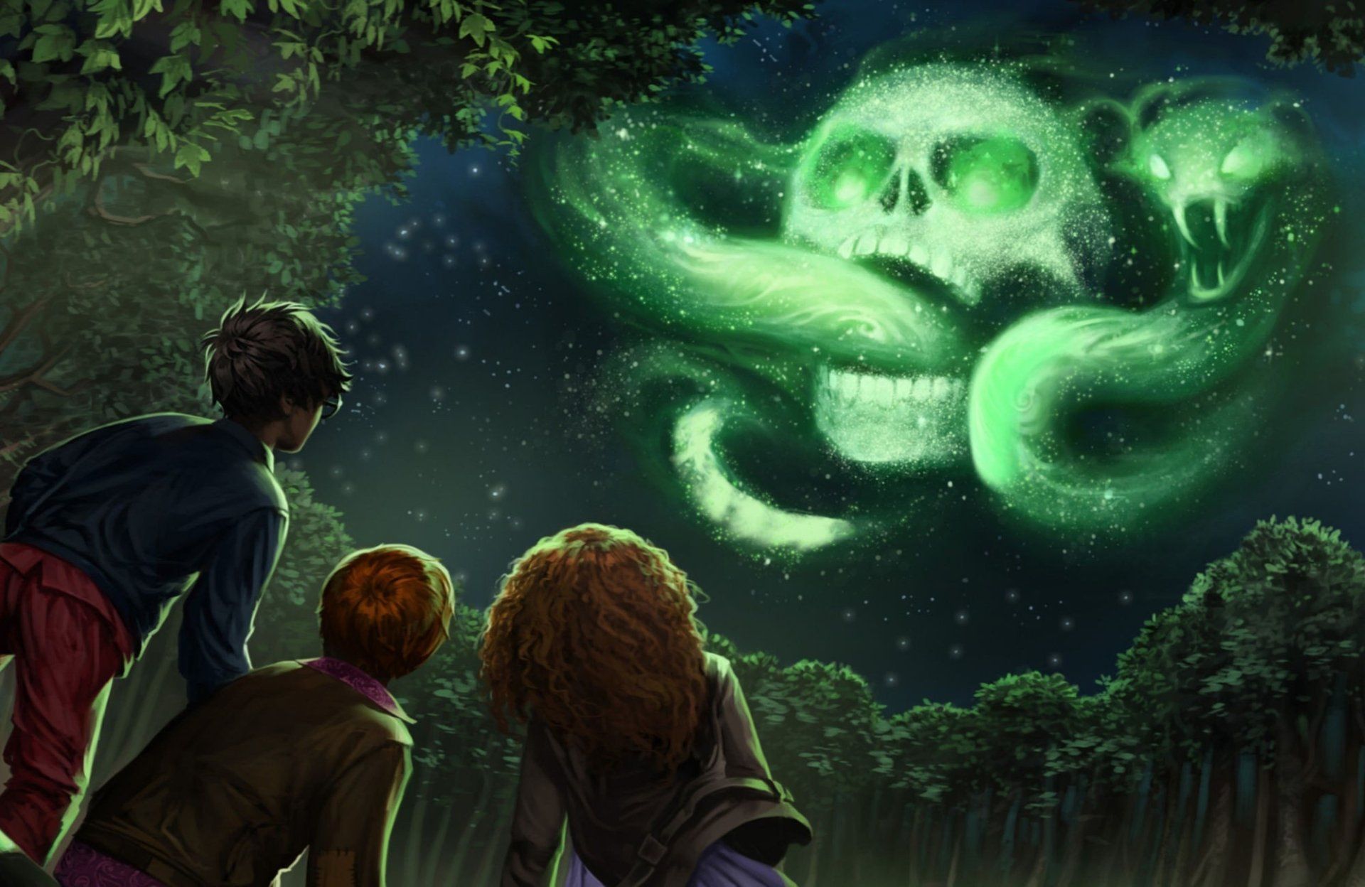 1920x1248 Harry Potter and the Goblet of Fire: Night of the Glowing Snake Skull