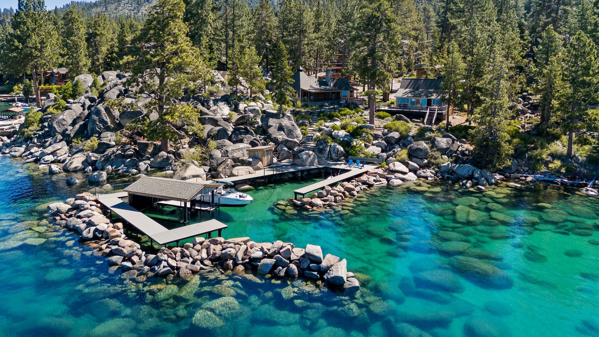 1920x1080 Five Home Waterfront Compound On The Nevada Side Of Lake Tahoe