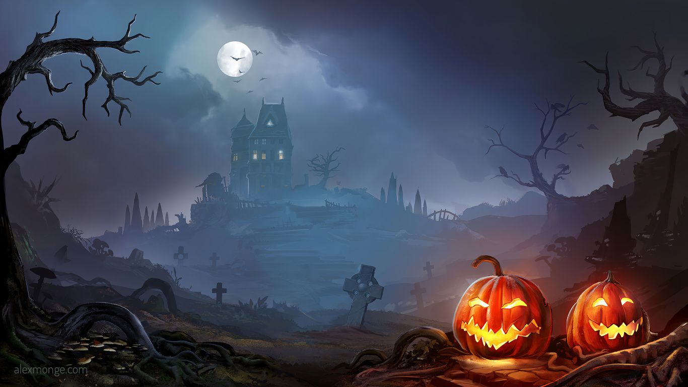 1366x768 Horror Pumpkins Halloween 4k Laptop HD , HD 4k Wallpaper, Image, Background, Photos and Picture