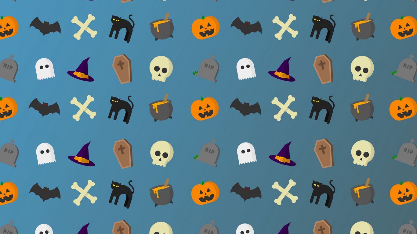 1366x768 Download wallpaper 1366x768 halloween, art, holiday tablet, laptop HD background
