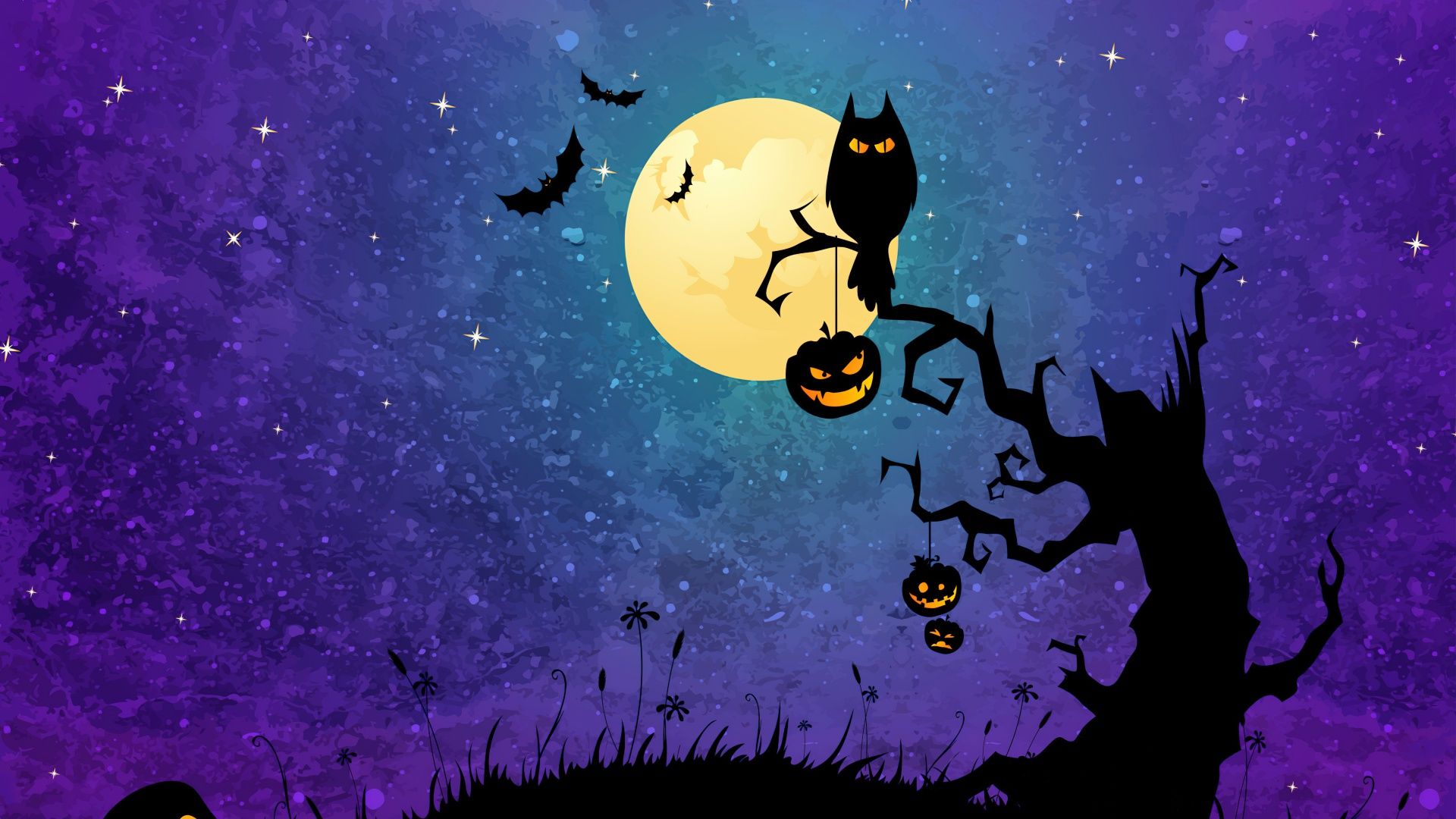 1920x1080 Halloween background Wallpaper 4K, Halloween night, Halloween Bats