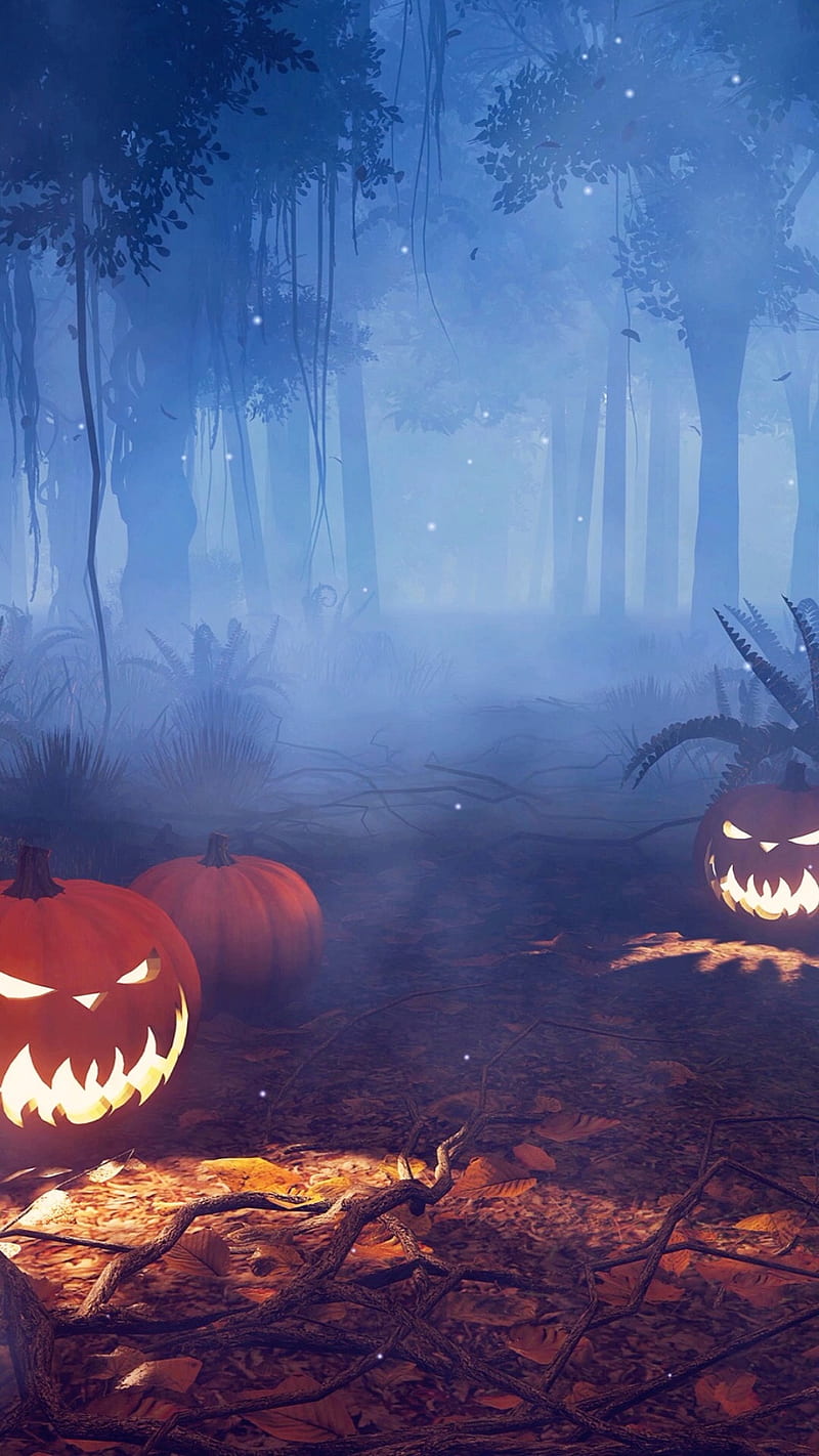 800x1422 Halloween Night, blue, favorites, fogg, halloween favorites, halloween theme, HD phone wallpaper