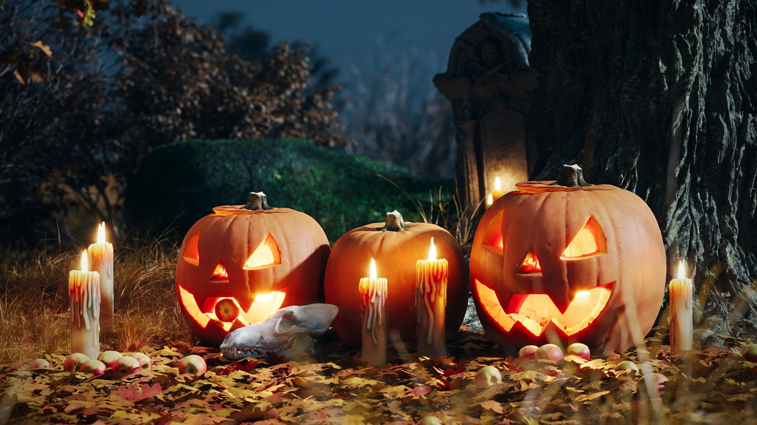 2560x1440 Halloween Scene 2025