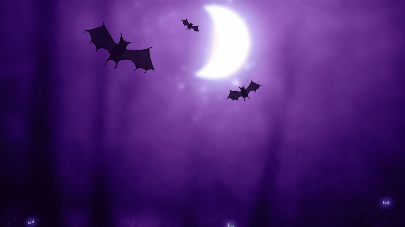 1366x768 Bats Halloween MacBook Air Wallpaper Download