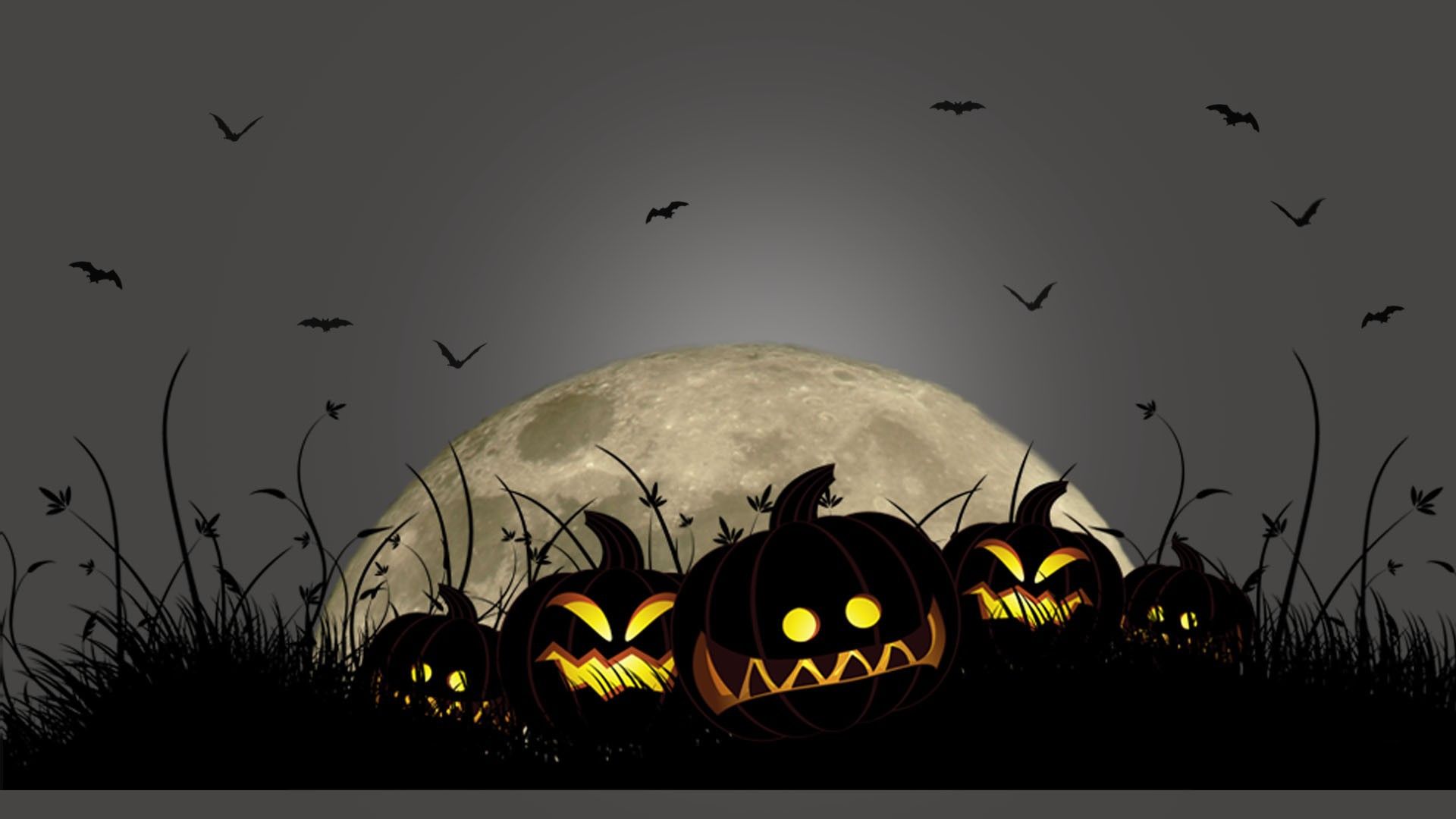 1920x1080 Spooky Halloween Night HD Wallpaper: Haunted Pumpkins & Full Moon Magicx1080