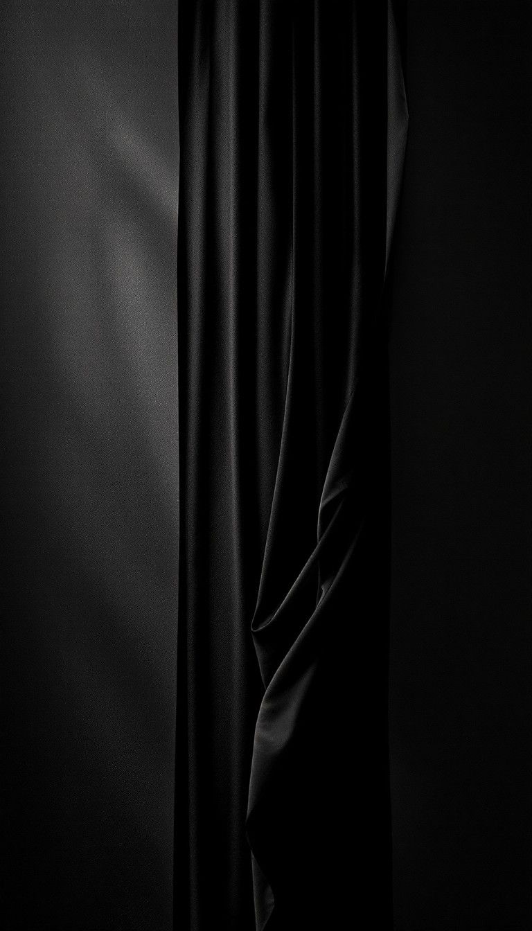 768x1344 Download Flowing Black Silk Image, Black, Fabric