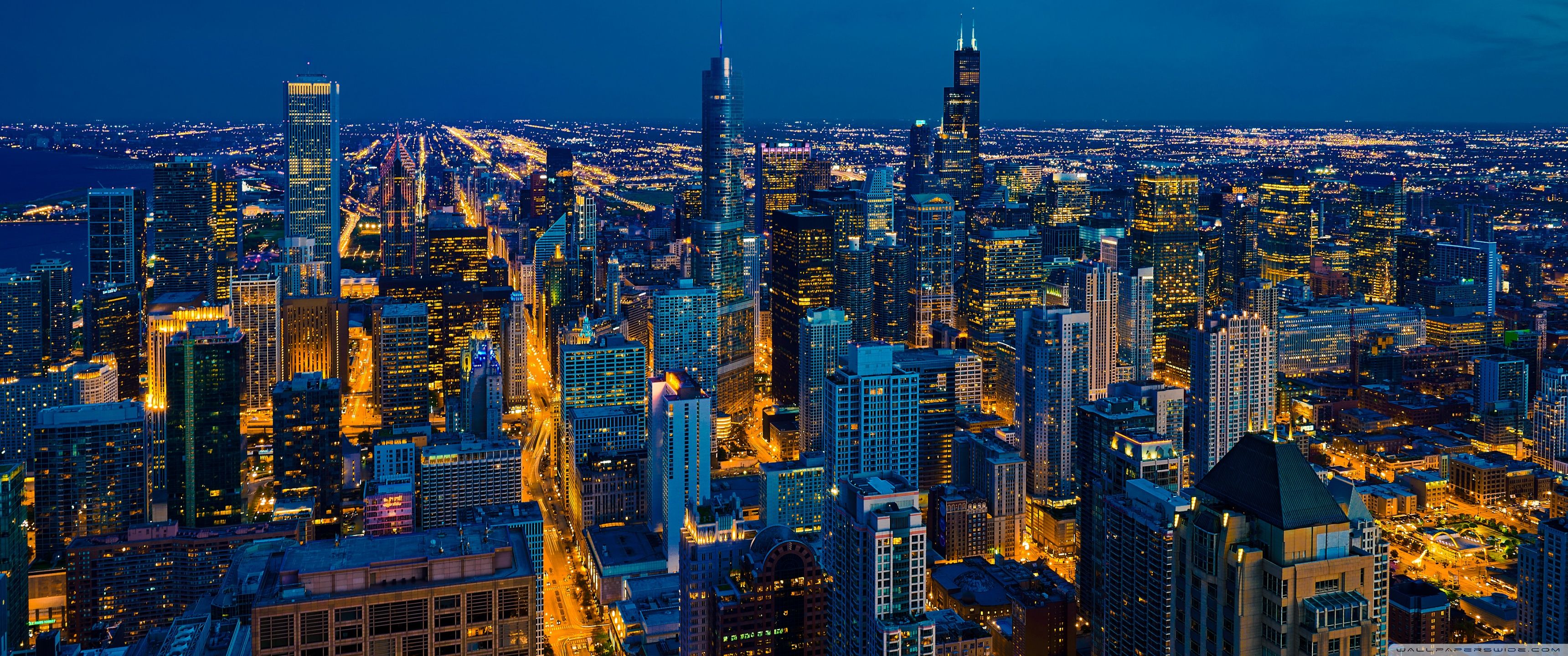 3440x1440 Chicago Cityscape and Architecture, Illinois 4K UHD Wallpaper for UltraHD Desktop and TV : Widescreen and UltraWide Display
