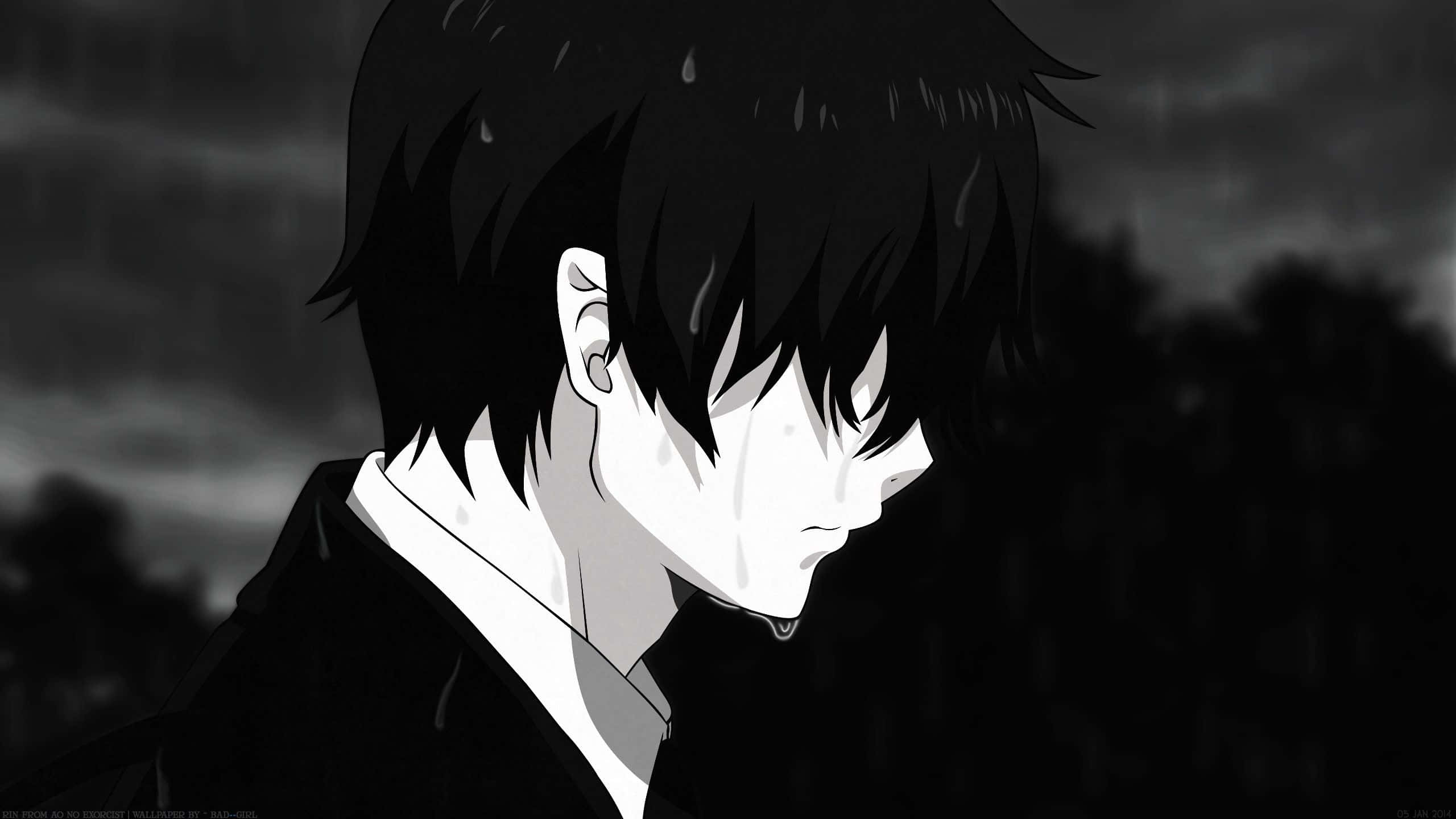 2560x1440 Download The night brings out a chilling fear in this dark anime Background