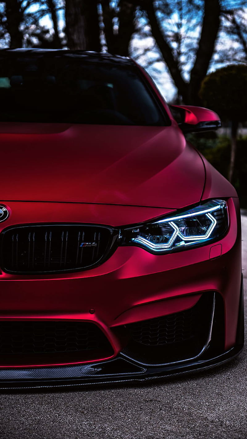 800x1422 Devil eyes, bmw, m red, car, supercar sports, america, new, lights, HD phone wallpaper
