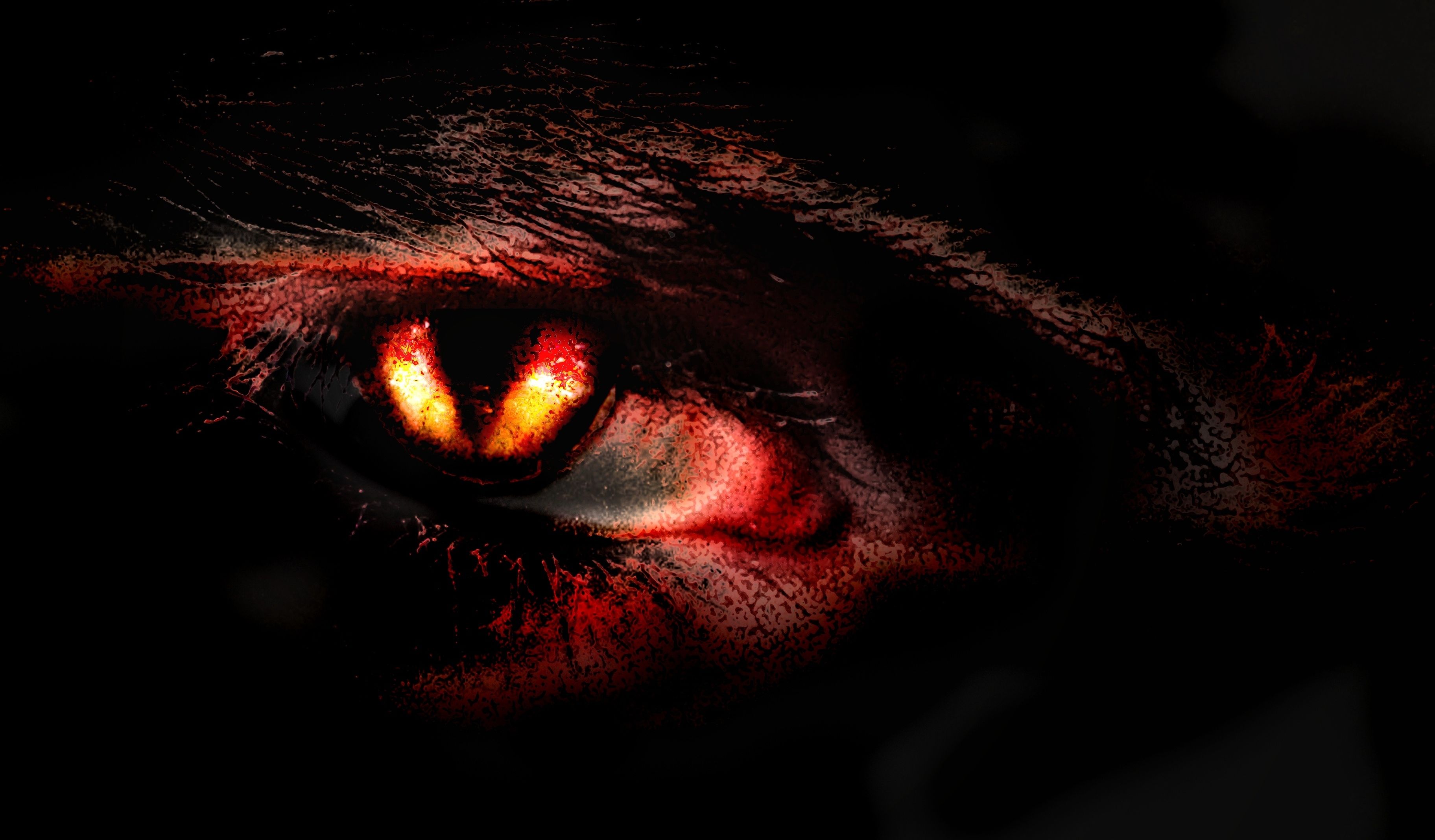 3648x2136 Phone wallpaper: Dark, Eye, Demon, Evil 789579