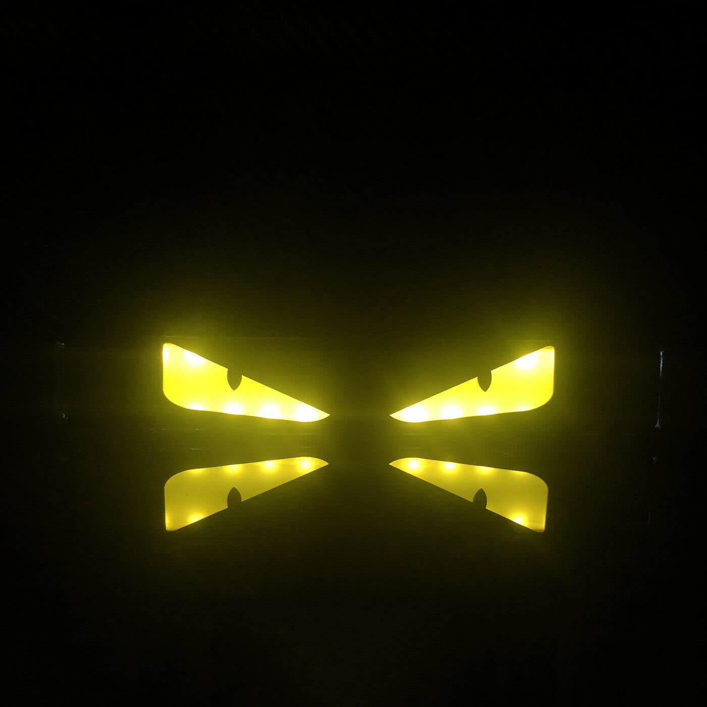 1400x1400 LED Glow Car Emblem Front Grille Decorative Lights Badges with Devil Eyes Logo Pattern Fit for All Auto Front Center Grilles Compatible with Dodge Chevrolet Audi BMW Toyoto Jeep 1 Pcs