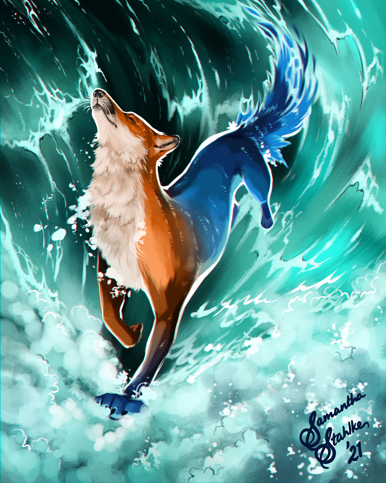 1600x2000 Elemental Fox Wallpaper