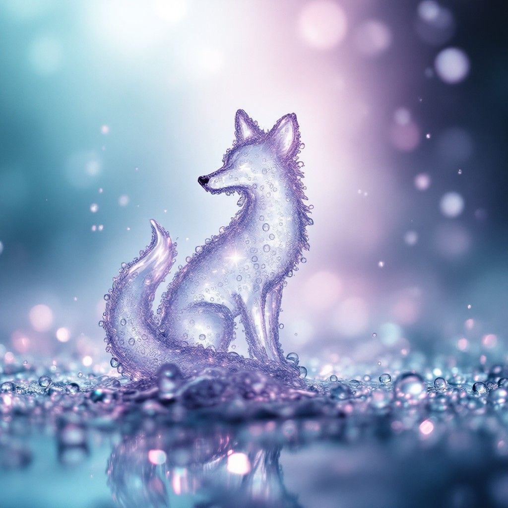 1024x1024 Download Mystical Water Fox Image, Water, Mystical