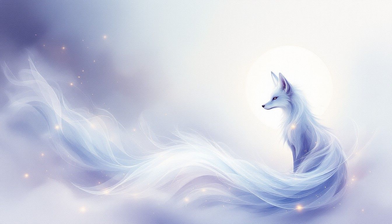 1344x768 Download Mystical Water Fox Image, Ethereal, Mystical