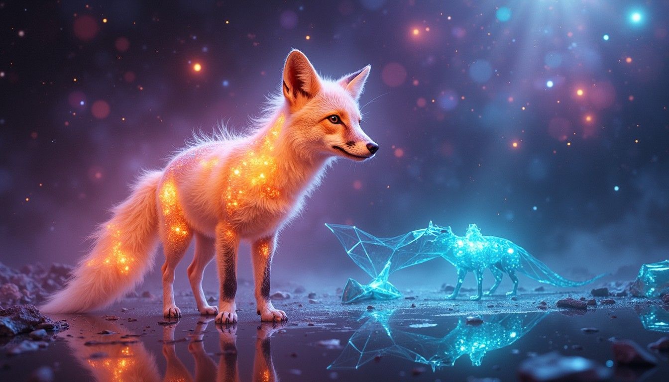 1344x768 Download Mystical Water Fox Image, Water, Mystical