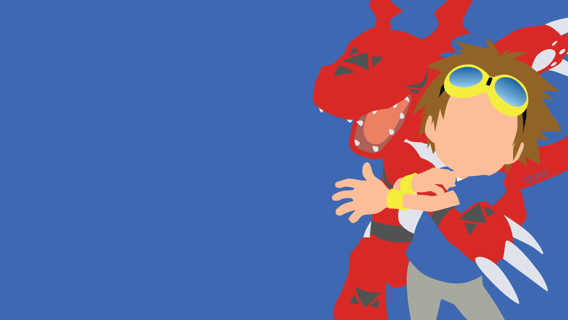 1920x1080 Minimalist Anime Digimon HD Wallpaperx1080