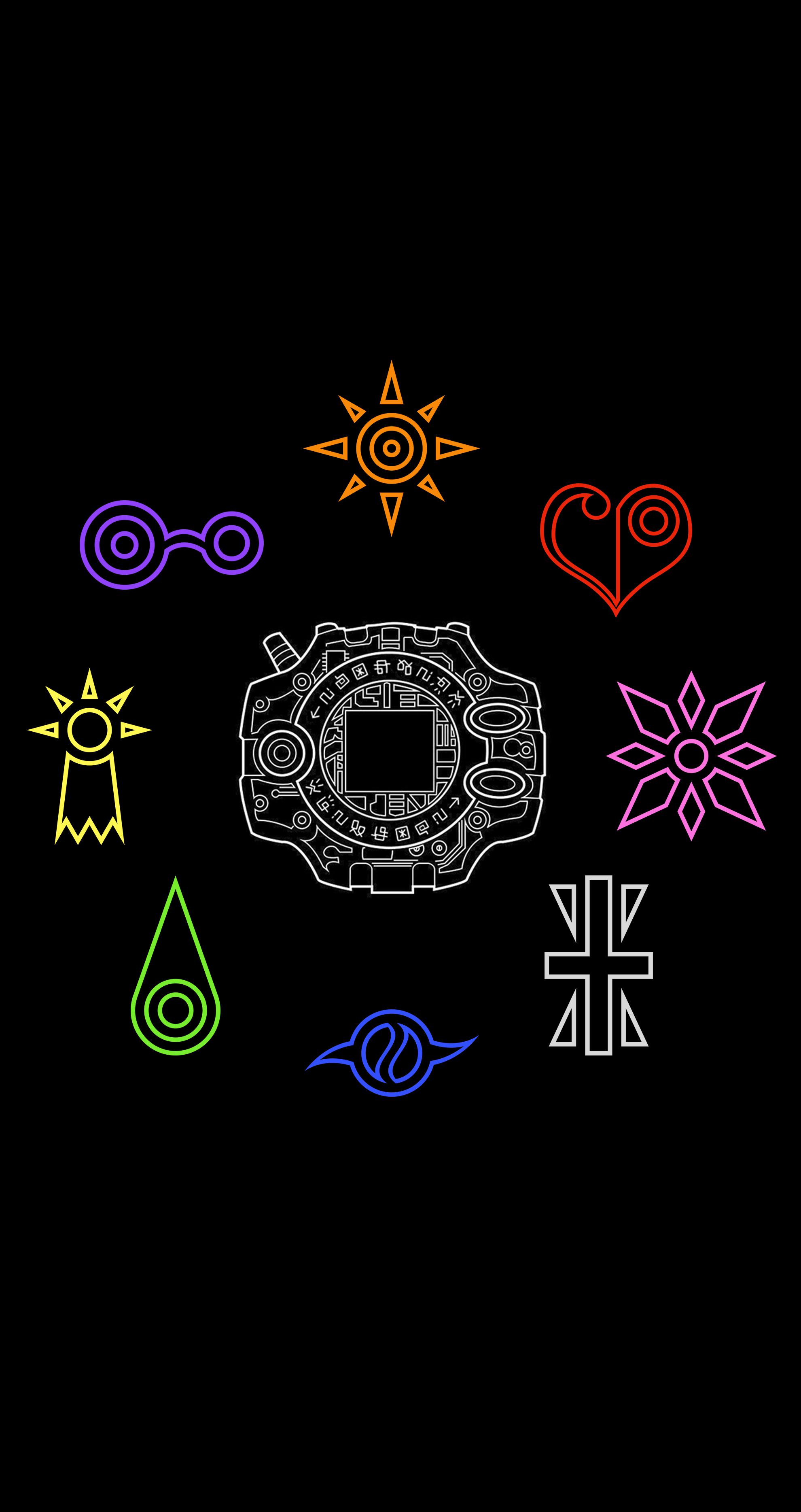1980x3736 Simple dark Digimon Adventure wallpaper made in PS