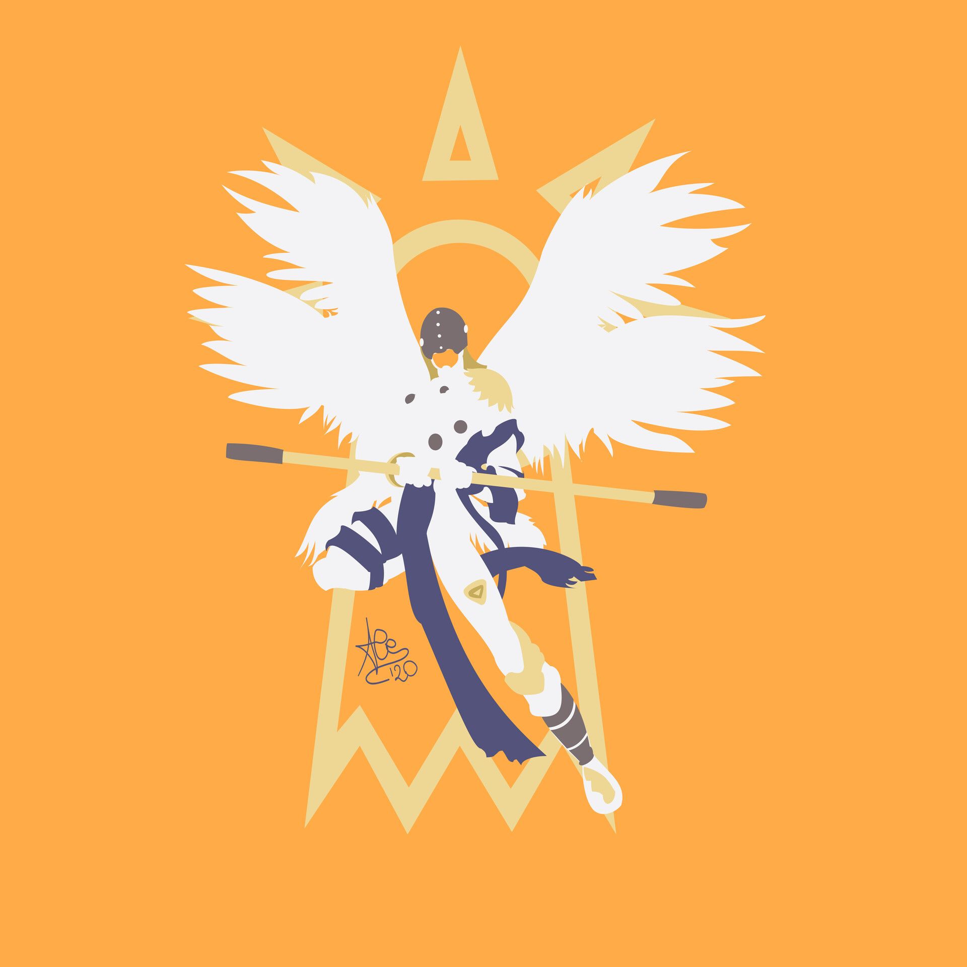1920x1920 Wallpaper Angemon Alessia Agostinis Angemon