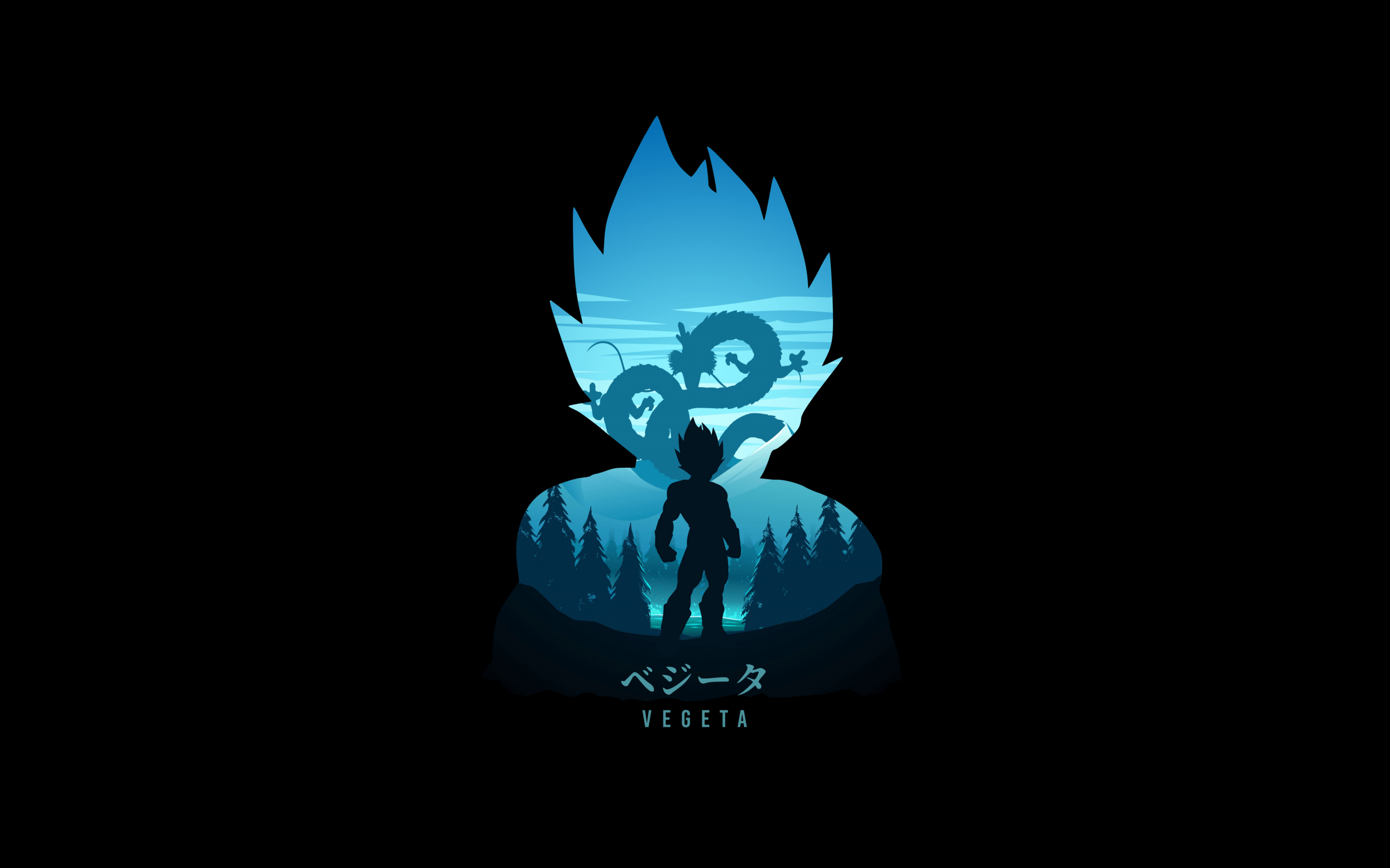2880x1800 Vegeta Wallpaper 4K, Minimal art, Black background