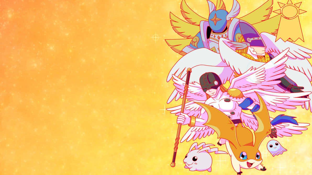 1192x670 Download Patamon_and_ Digivolution_ Forms Wallpaper