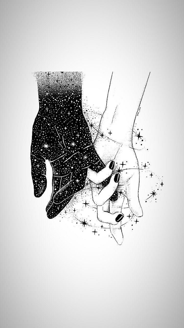 720x1280 Holding Hands Black And White Wallpaper