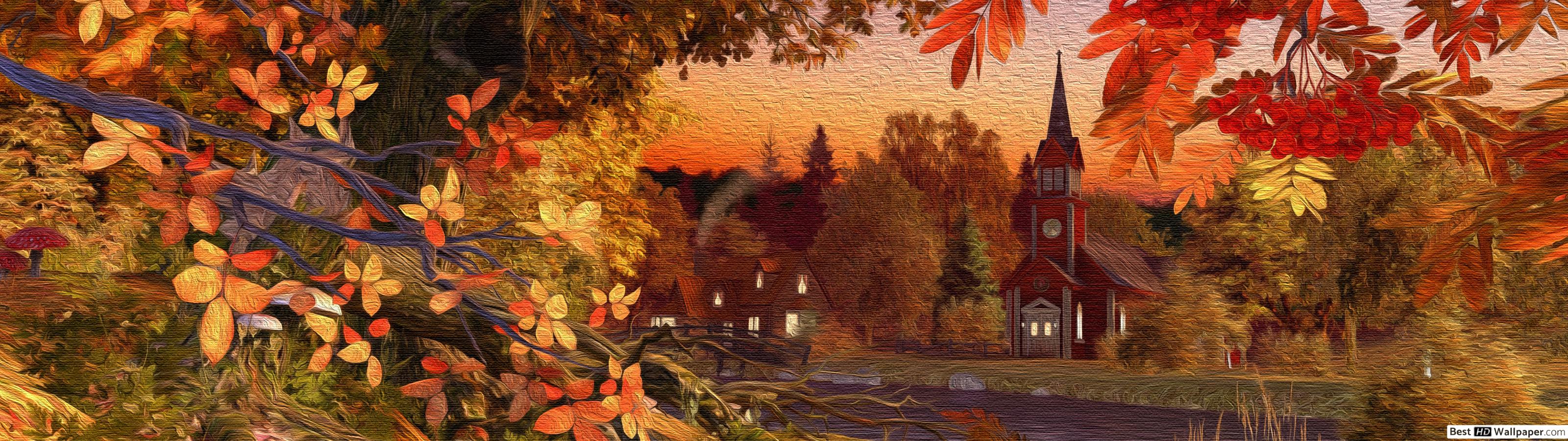 3200x900 Autumn Triple Monitor Wallpaper