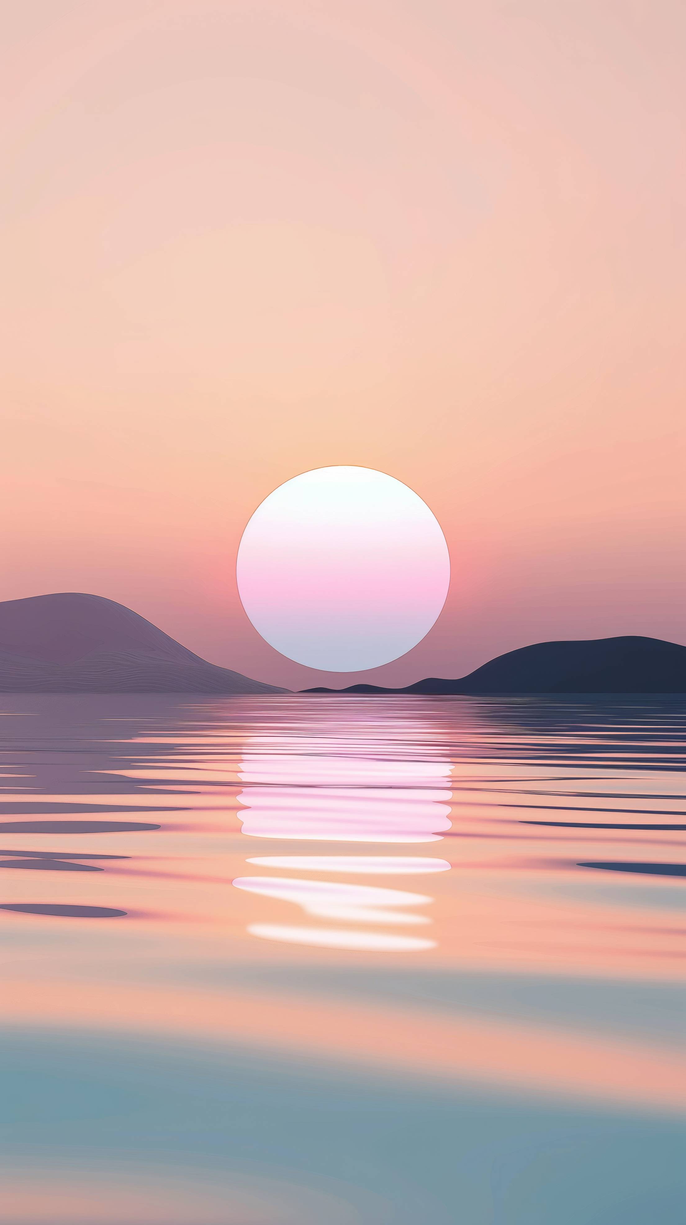 2210x3943 Minimal Another Planet Sunset Wallpaper. Free Nature Image