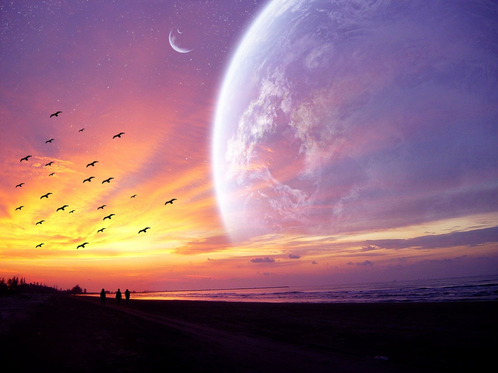 1600x1200 Sunset In The Planet 640x1136 IPhone 5 5S 5C SE Wallpaper, Background, Picture, Image