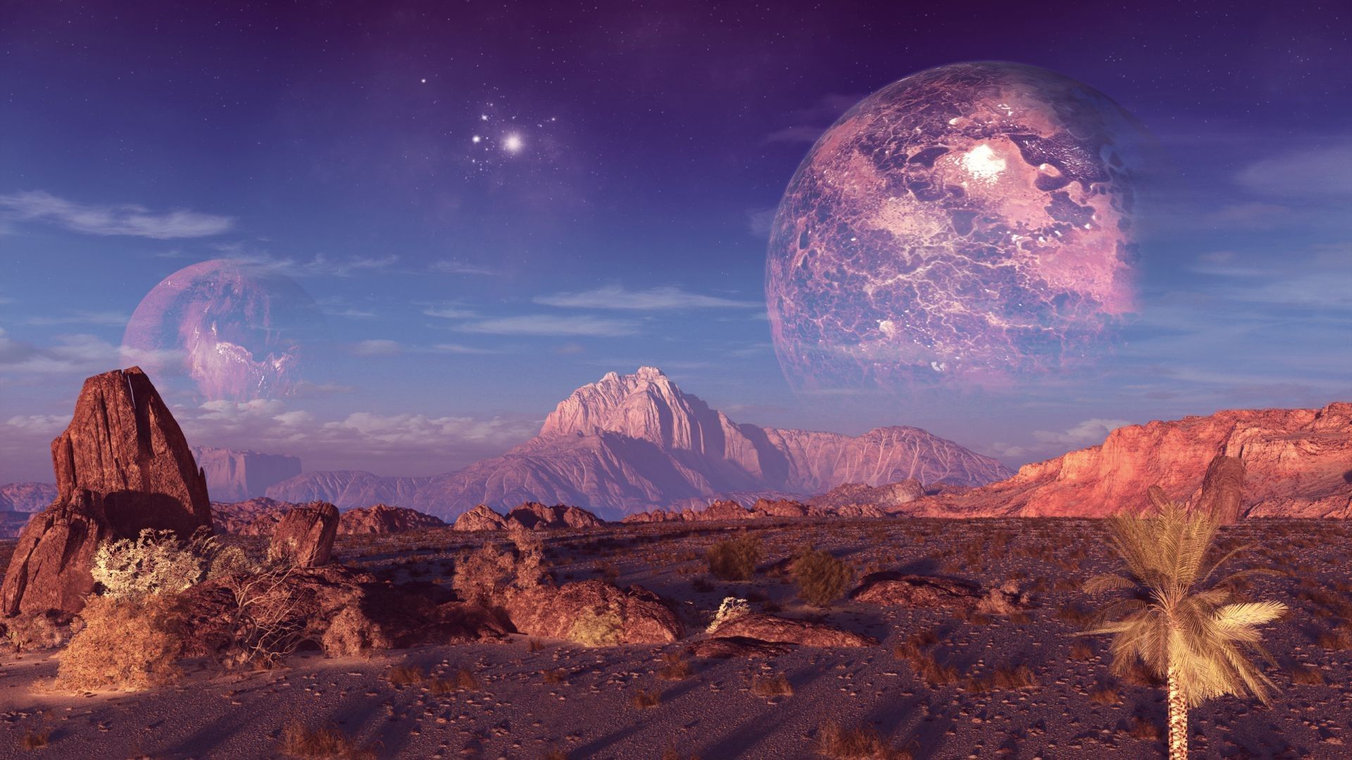 1920x1080 Landscape Of The Planet Mountain