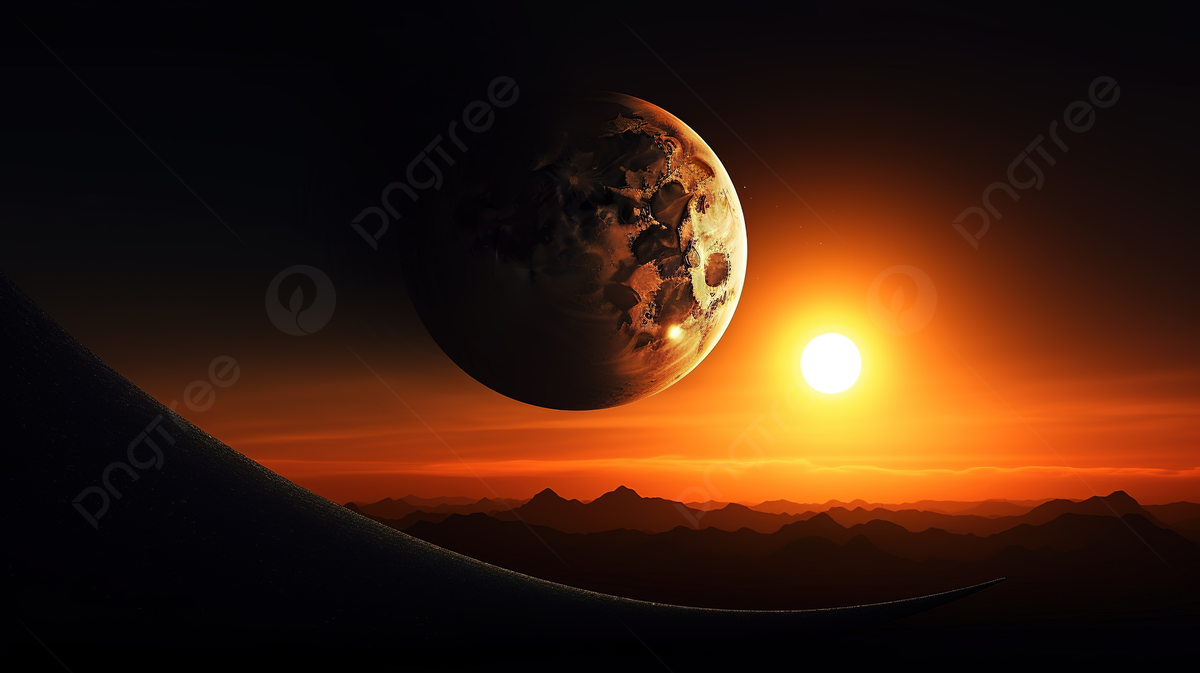 1200x673 The Planet Of Moon In Our Sunset Landscape Desktop Wallpaper, Moon And Sun Picture, Moon, Sun Background Image And Wallpaper for Free Download