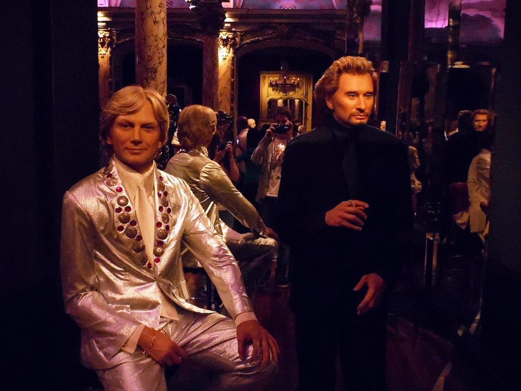 1024x768 Johnny Halliday et Claude Françoisée Grévin. Johnny H