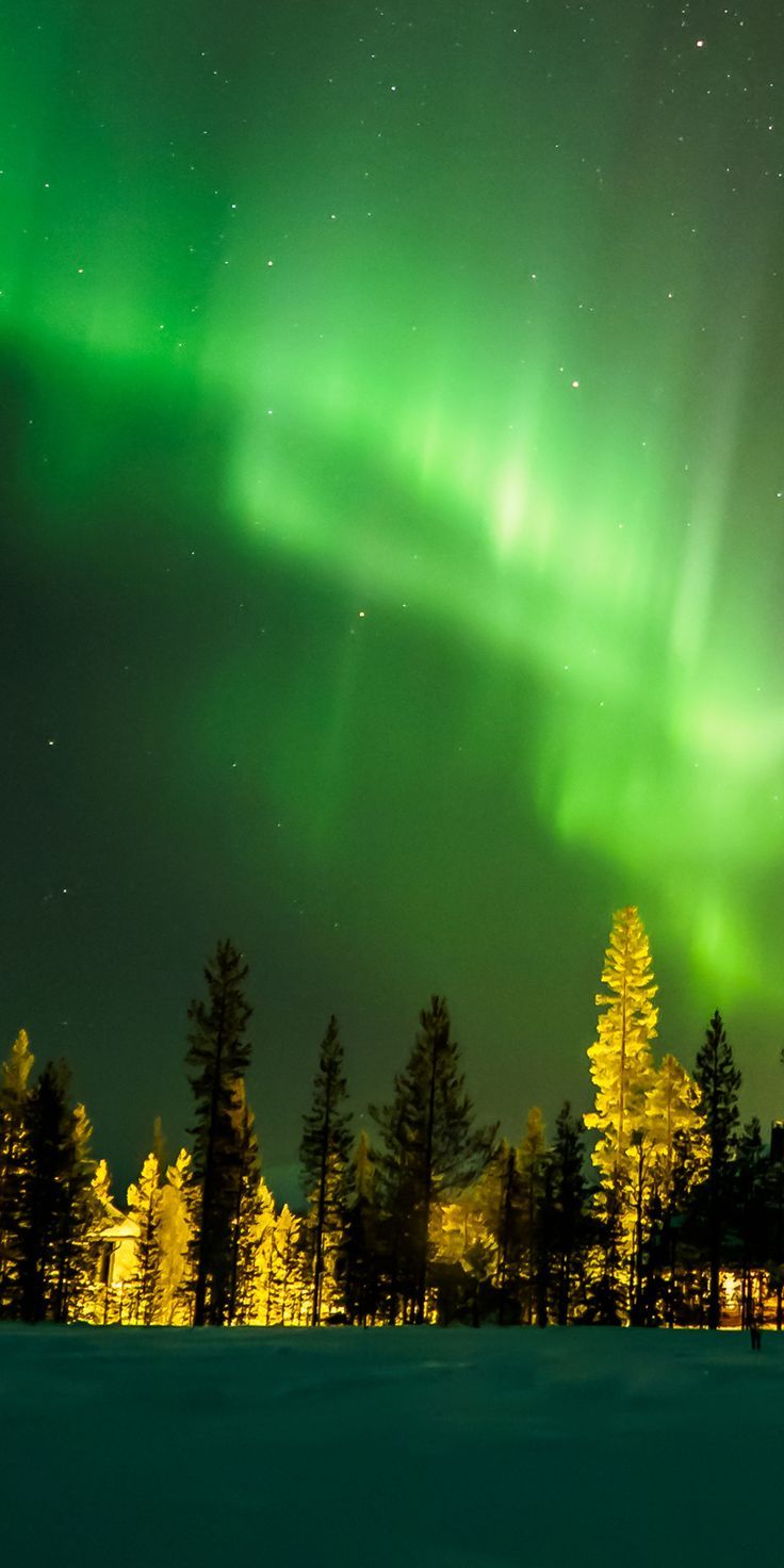 736x1472 Northern Lights Green Sky Wallpaper Finland. Finland background, Finland wallpaper iphone, Northern lights sweden