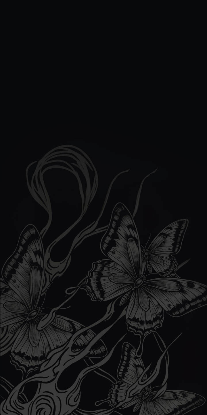 720x1440 Dark Aesthetic Butterfly Swirl Wallpaper