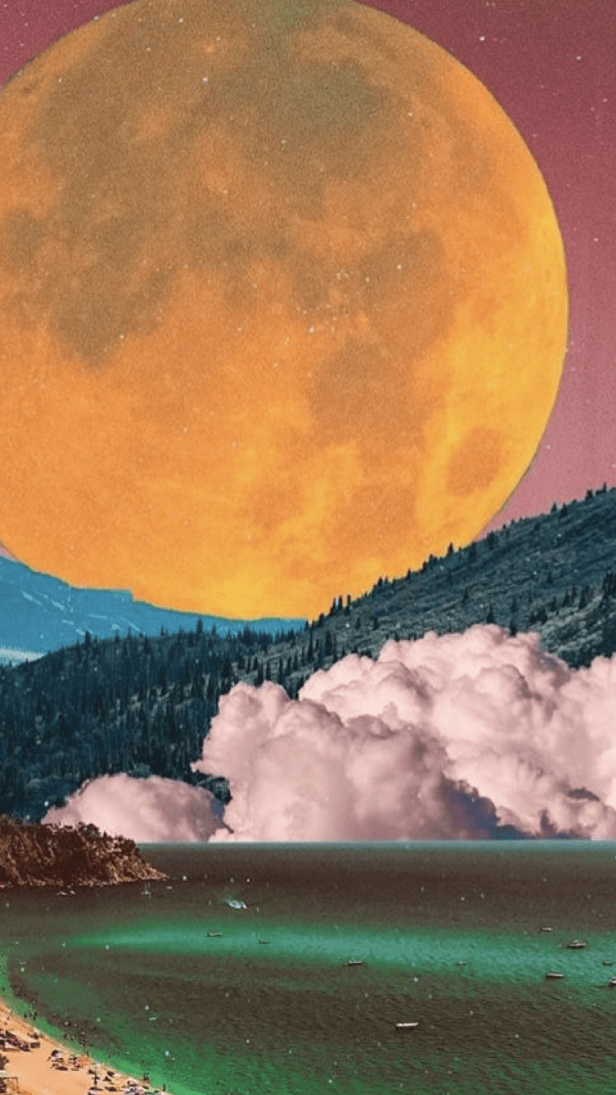 1242x2208 Surreal Art Aesthetic Wallpaper