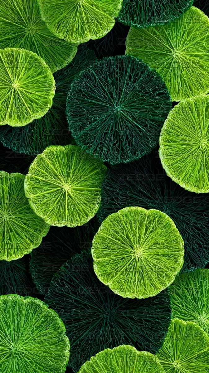 674x1203 Surreal Lime Slices Yarn Pattern Aesthetic Wallpaper wallpaper