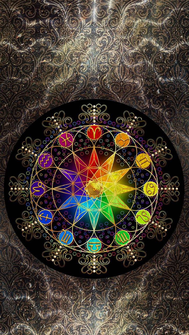 721x1280 Zodiac Wheel wallpaper