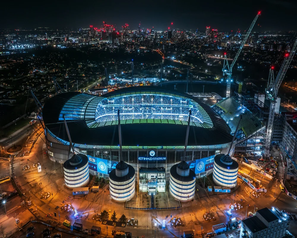 1000x800 Manchester City F.C. From Above. Aerial Photography. Prints. Andy Mallins Photography. Buy Photographic and Poster Prints