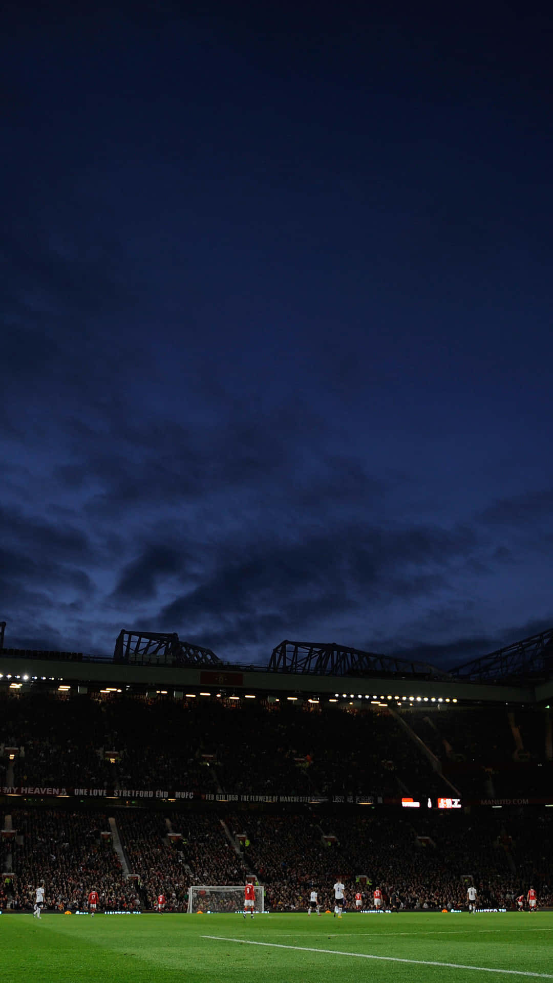 1080x1920 Download Old Trafford Stadium Night Sky Wallpaper