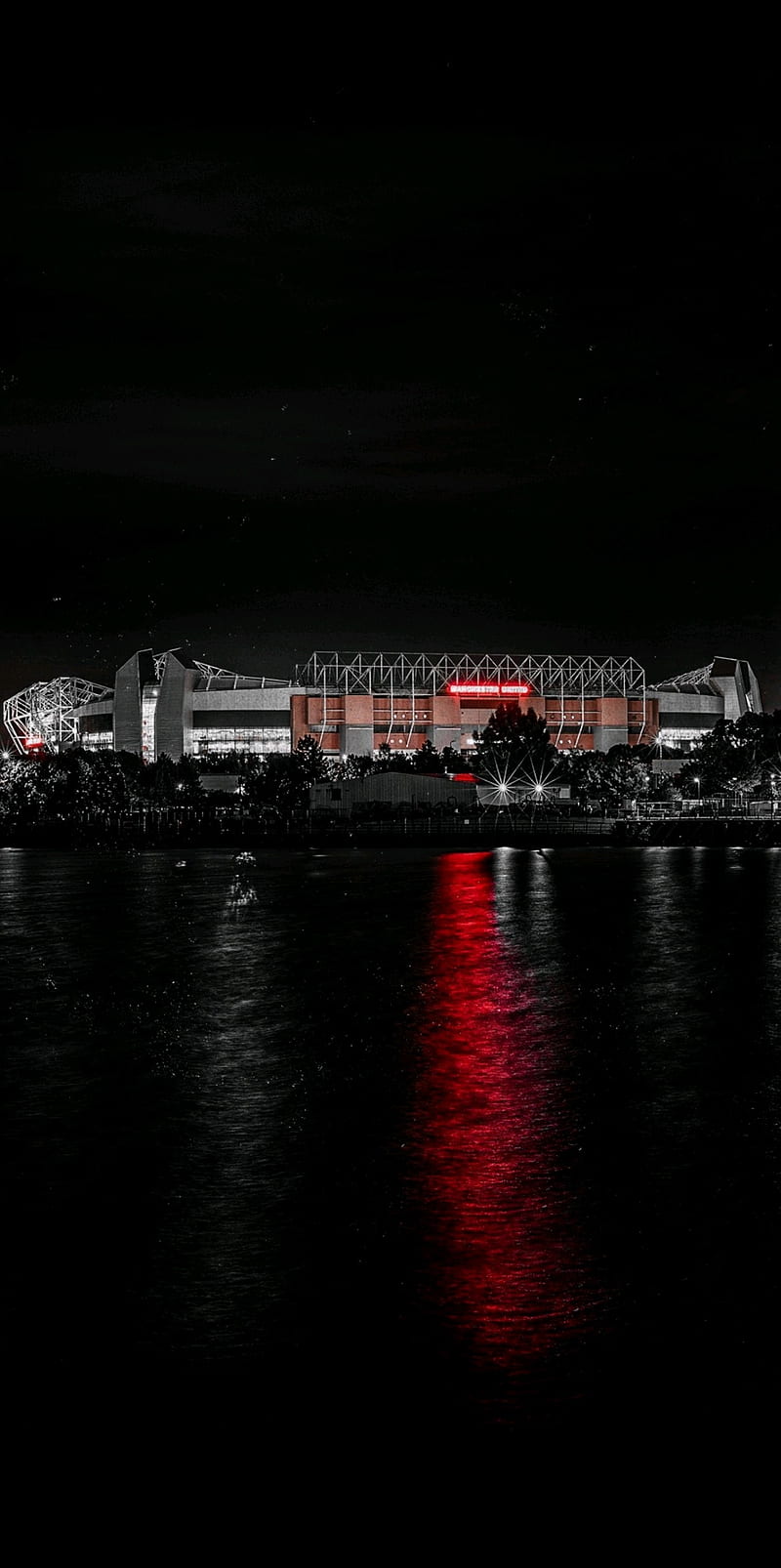 800x1606 Old trafford, red, Cristiano ronaldo, Ronaldo, mufc, black, cr Manchester united, HD phone wallpaper