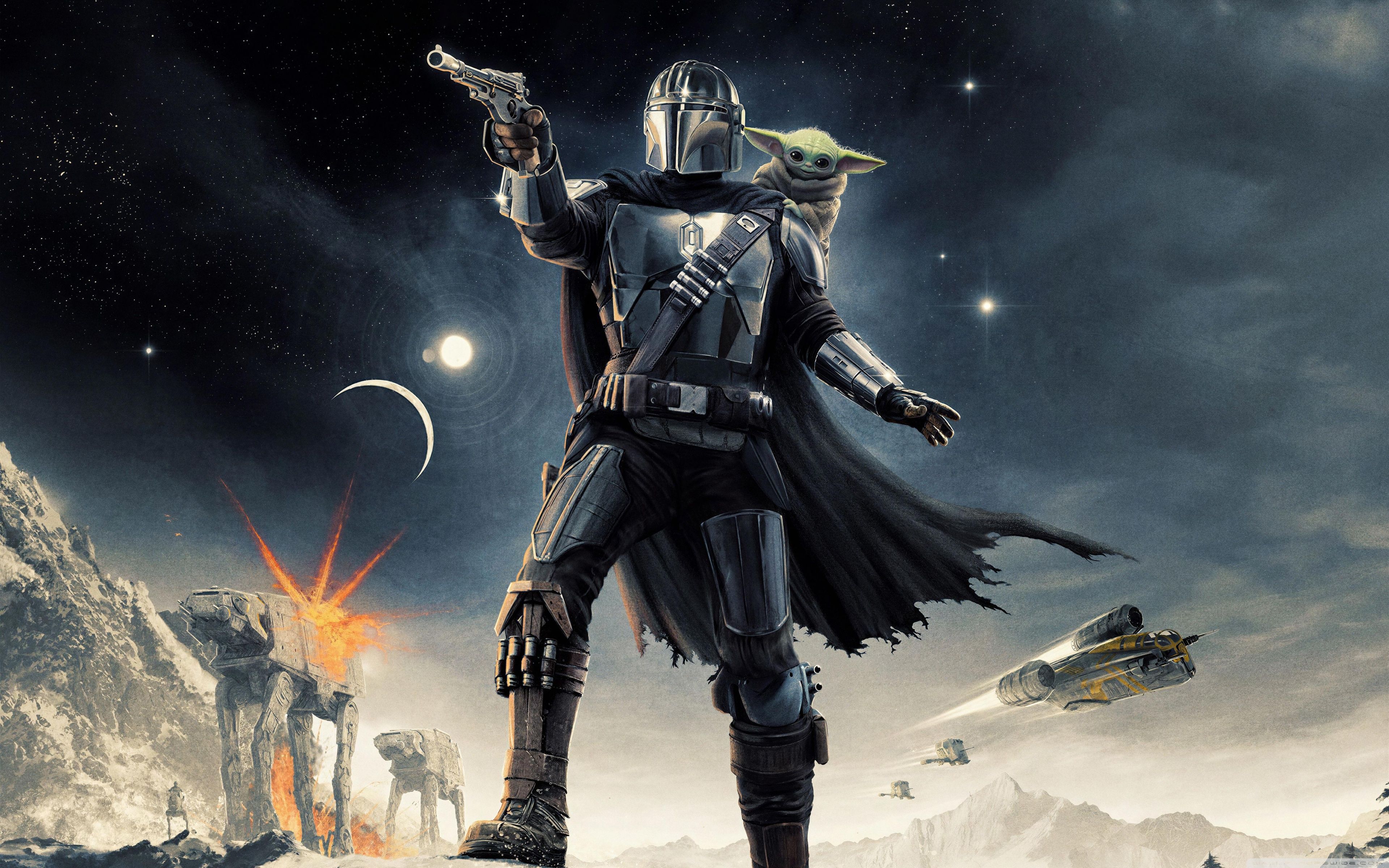 3840x2400 Star Wars The Mandalorian and Grogu Movie Poster 4K UHD Wallpaper for UltraHD Desktop and TV : Widescreen and UltraWide Display : Dual Monitor