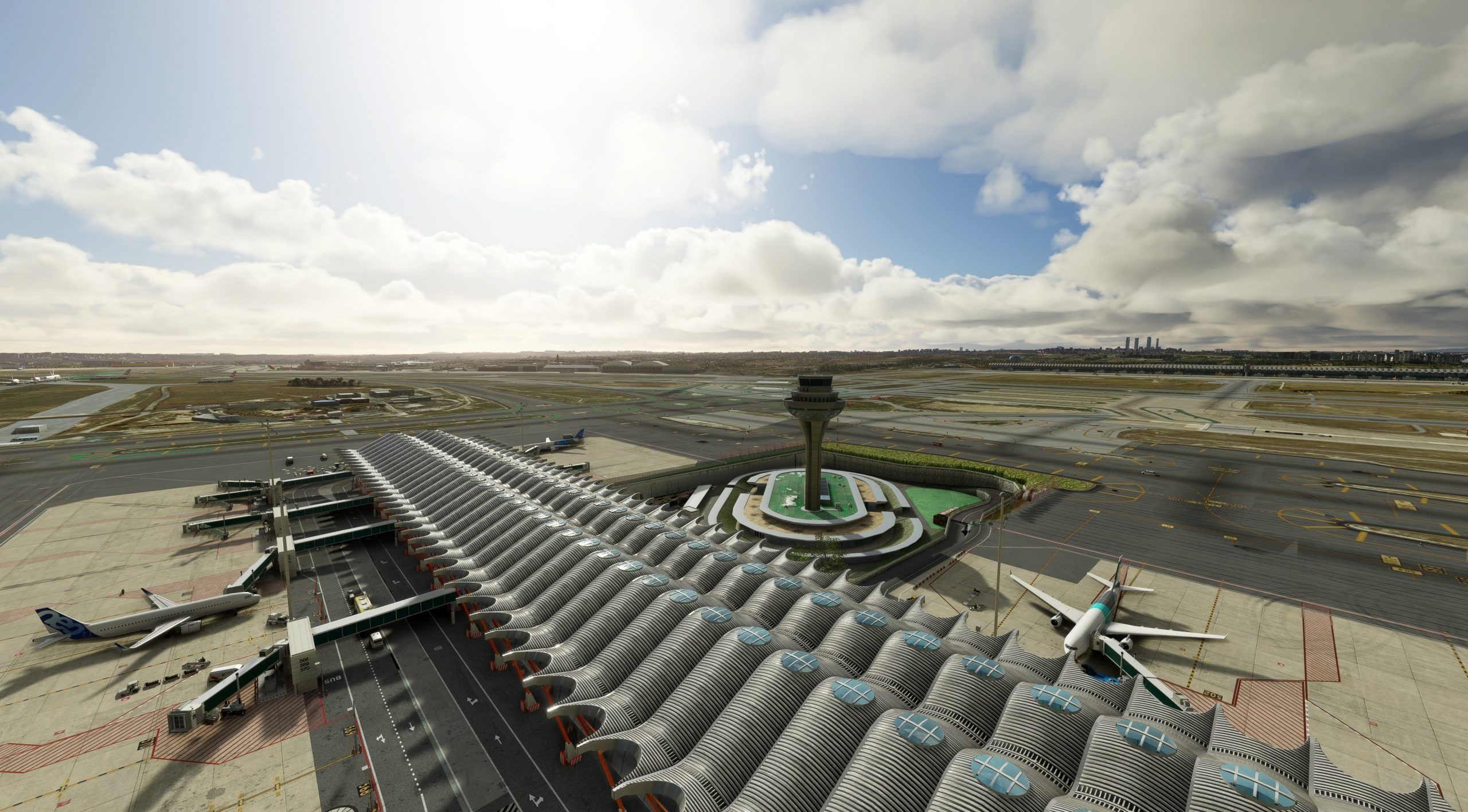 2560x1417 Adolfo Suarez Madrid Barajas Airport Wallpaper