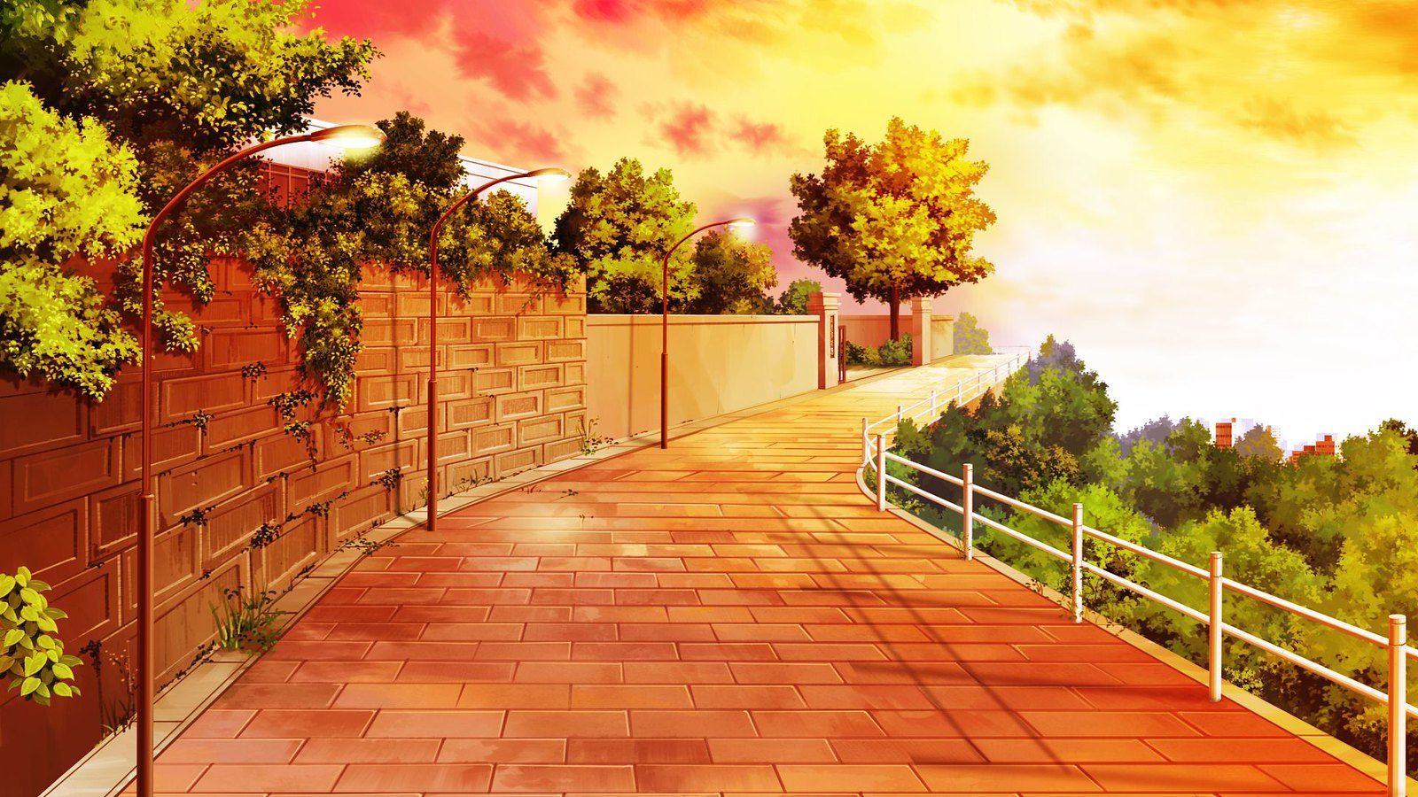 1600x900 Anime Scenery Wallpaper Background 7981 8291 Hd Wallpaper